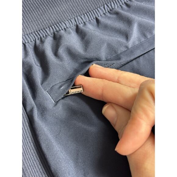 Athleta Brooklyn Ankle Pants Navy Blue 4 Pull On Pockets Stretch Lightweight - Picture 10 of 11